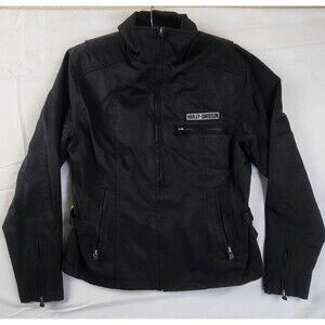 Harley Davidson Women’s Size Small Bling Black Nylon Riding Jacket 98145-03VW